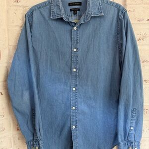 Men’s Banana Republic Grant Slim Fit Light Blue Button Down Denim Shirt-M